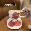 Ручной рисунок яблока (apple), чашка и блюдце 16 см