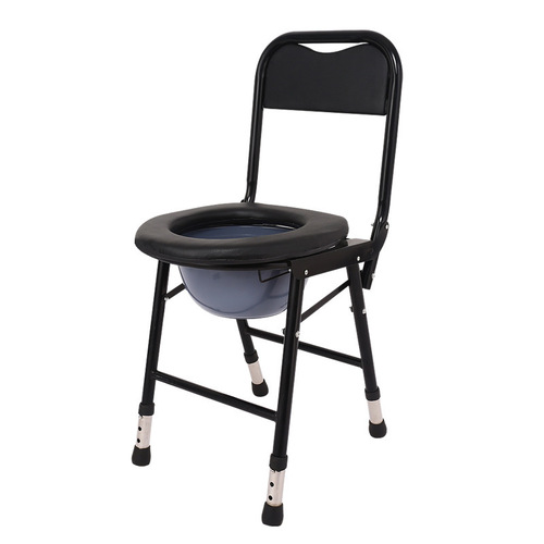 Adjustable height toilet seat with high back, foldable toilet chair, suitable for elderly and pregnant women, portable toilet seat