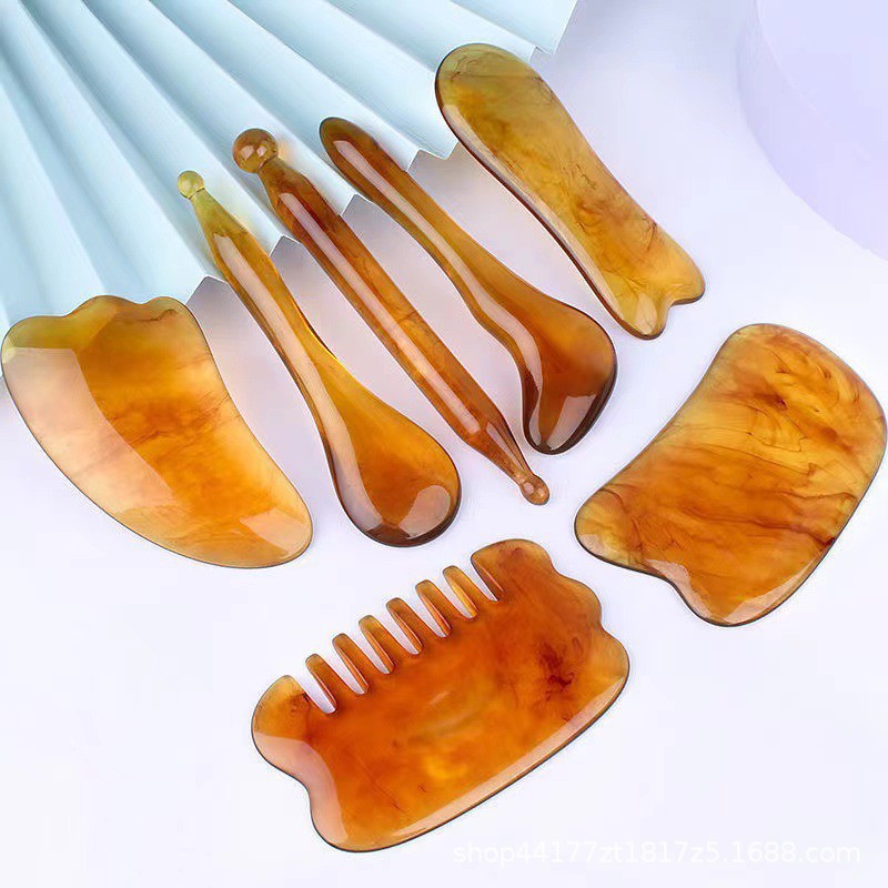 머리 경락, 등, 어깨 및 목을 위한 큰 치아 수지 경락 마사지 빗, 스크래핑 헤어 빗, 경락 빗 도매