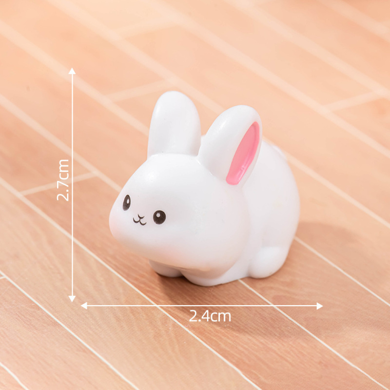 微景观创意可爱碰碰杯小兔子公仔摆件diy娃屋装饰品配件桌面摆件|undefined
