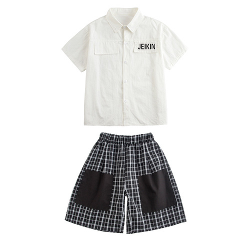 Children's Street Dance Fashion Boy's Hip Hop Set Girl's Jazz Performance Outfit Korean Version JK Chorus Uniform School Uniform Garden Uniform