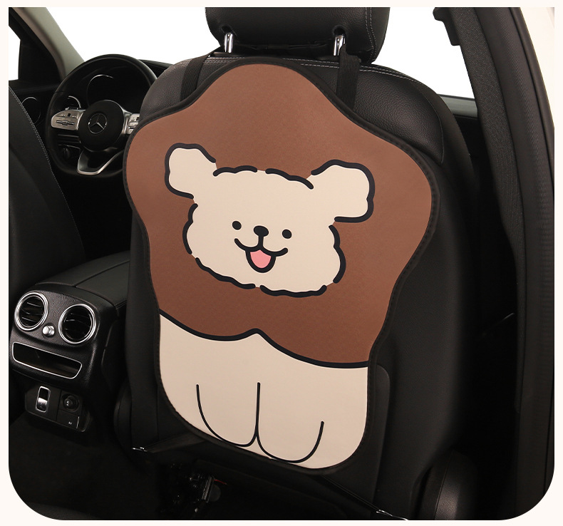 Women's Cute Cartoon Car Seat Back Anti-Kick Pad Dirty Resistant Car Rear Seat Back Anti-Stain Pad
