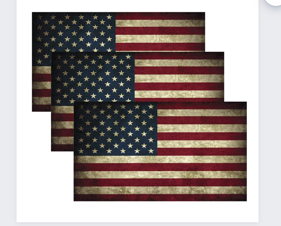 5x3 "de tres piezas de la bandera americana pegatinas reflectantes protector solar impermeable adhesivo coche calcomanías Amazon fábrica al por mayor image 12