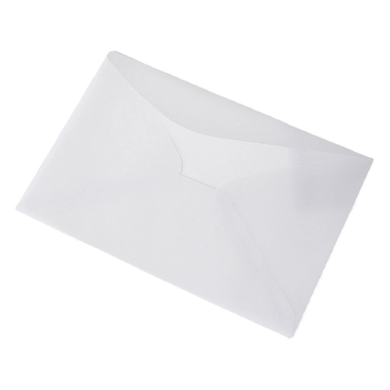 Прозрачный сернокислотный бумажный конверт оптом Конверт для свадебного приглашения Штамповка Пустая одежда Упаковка для карт для дизайна ногтей Хранение