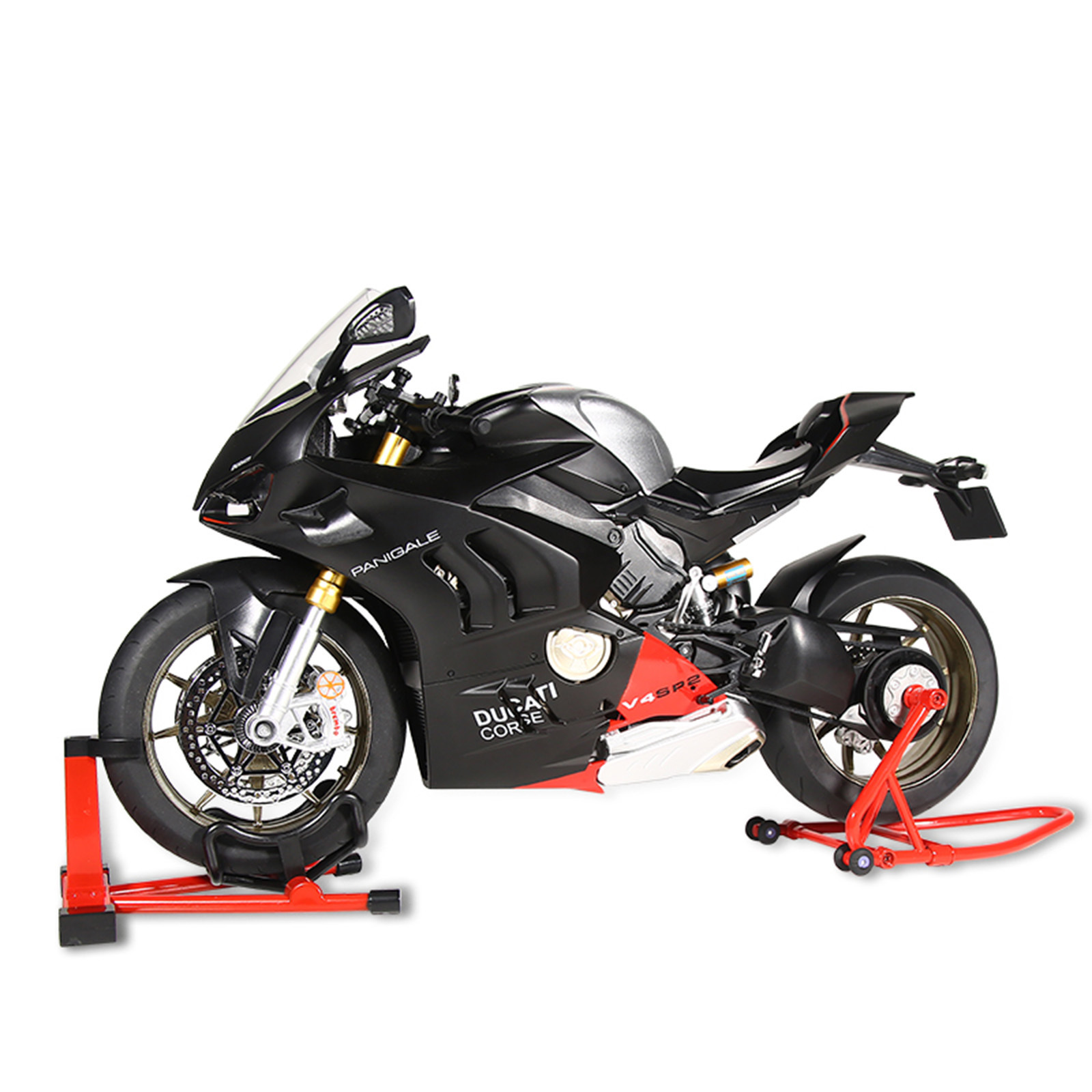 1:6 Ducati V4S versión en aerosol modelo de motocicleta de aleación simulación de sonido decoración de carreras de coches niño juguete regalo