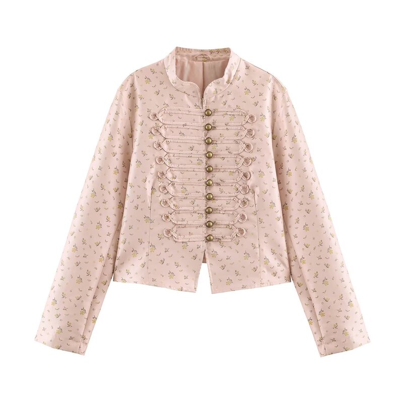 ZA Foreign Trade Wholesale European and American Style Women's Clothing Fashionable Versatile Floral Print Slim Fit Blazer 4341706 ZA Foreign Trade Wholesale European and American Style Women's Clothing Fashionable Versatile Floral Print Slim Fit Blazer 4341706
