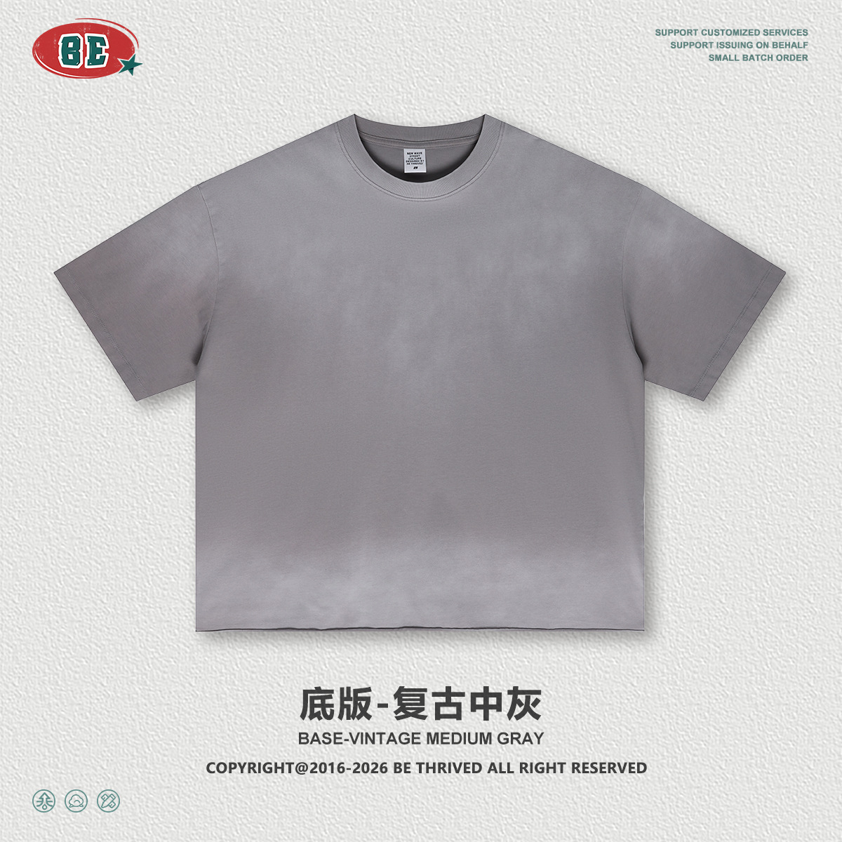 Be Hombres| Marca de moda americana de alta calle oscura Feng Shui lavado hace viejos spray de caballo borde disperso letras góticas camiseta hombre verano image 9