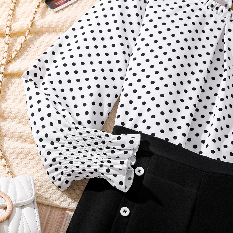 Mädchen Langarmshirt Und Weite Hose Set Für Den Herbst Mädchen_voghion.com