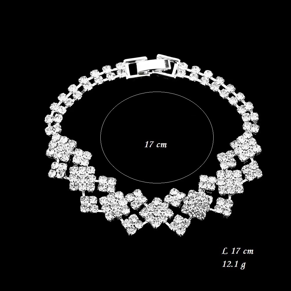 Mode Geometrisch Kupfer Inlay Zirkon Armbänder Ohrringe Halskette 1 Satz display picture 2