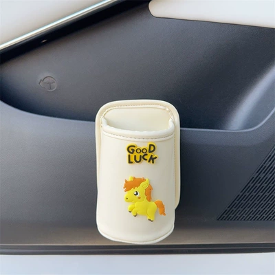 Car cup holder/beverage holder Year of the Horse, Storage Bucket Placed - wuma-off-white-tea-cup-storage-bucket