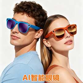 跨境新款摄像眼镜800万AI智能拍摄眼镜语音助手拍图识物拍照录音