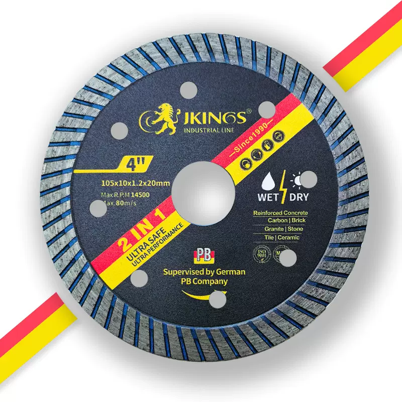 4寸金刚石锯片瓷砖大理石网波纹切片角磨机陶瓷不崩边切割片锋利