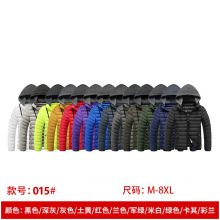 现货专供跨境棉衣男2024冬季棉衣修身轻便棉袄轻薄多色排骨棉服