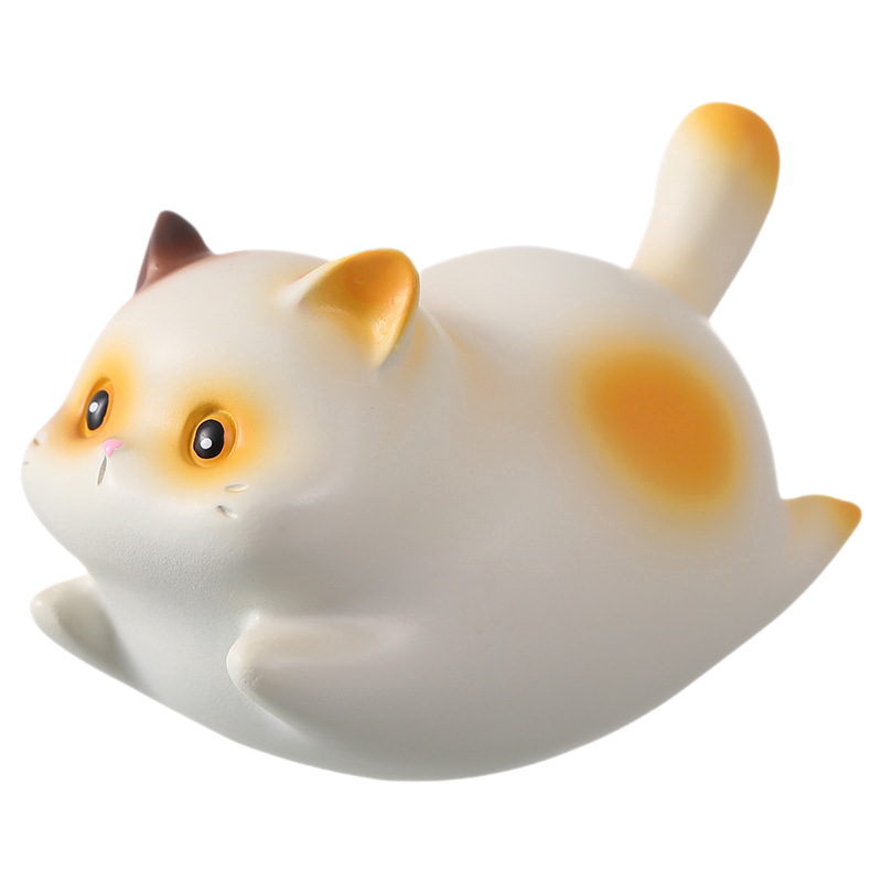 Cute gato rocker decoración de escritorio de oficina artesanía de resina curar regalos pequeños