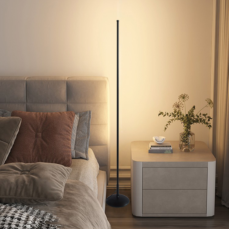 Floor Lamp Ins Simple Scandinavian Led Living Room Bedroom Vertical Bedside Lamp Corner Floor Lamp Remote Control Atmosphere Lamp
