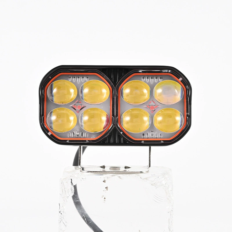 Хит продаж, летающее крыло, двойной четырехлистный клевер, прожектор для мотоцикла, фара, водонепроницаемая фара для электромобиля, модифицированная фара, маленькая стальная пушка, свет