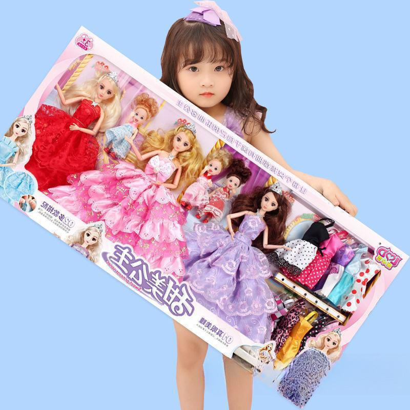 Yangtongle バービー人形セット大型ギフトボックスドレスアップフルセットプリンセス女の子子供のおもちゃ誕生日送料無料卸売|undefined
