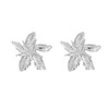 Metal three dimensional earrings, European style, flowered