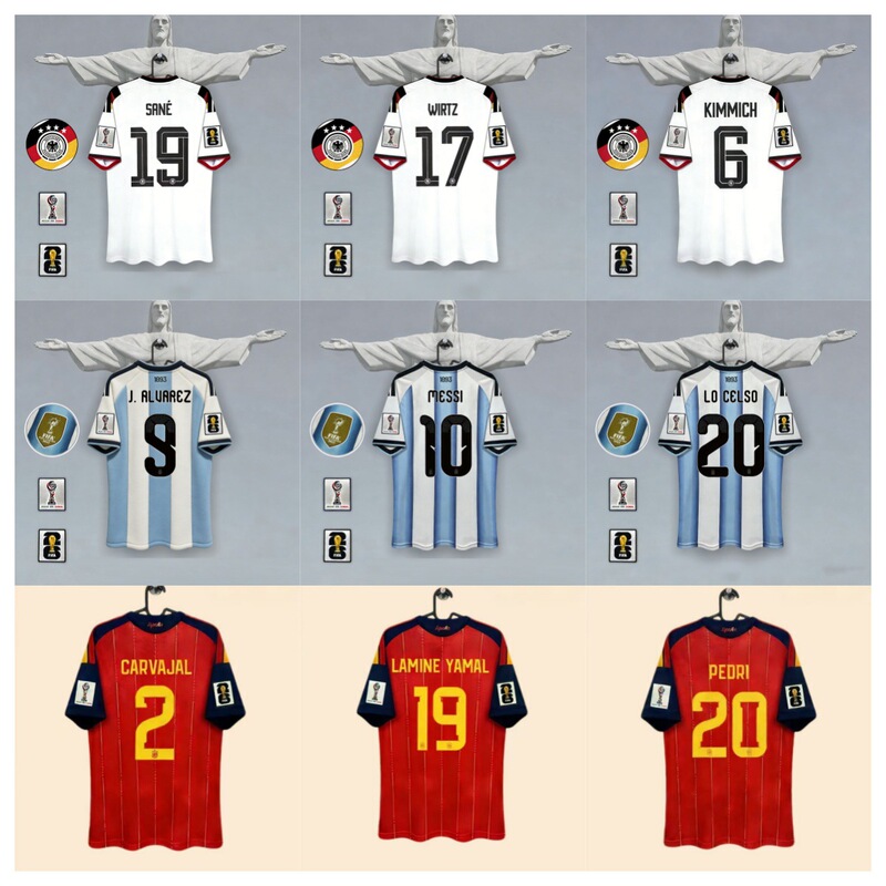 2026 World Cup Jerseys Spain Brazil Argentina England France Germany Japan Football Uniforms Fan Edition