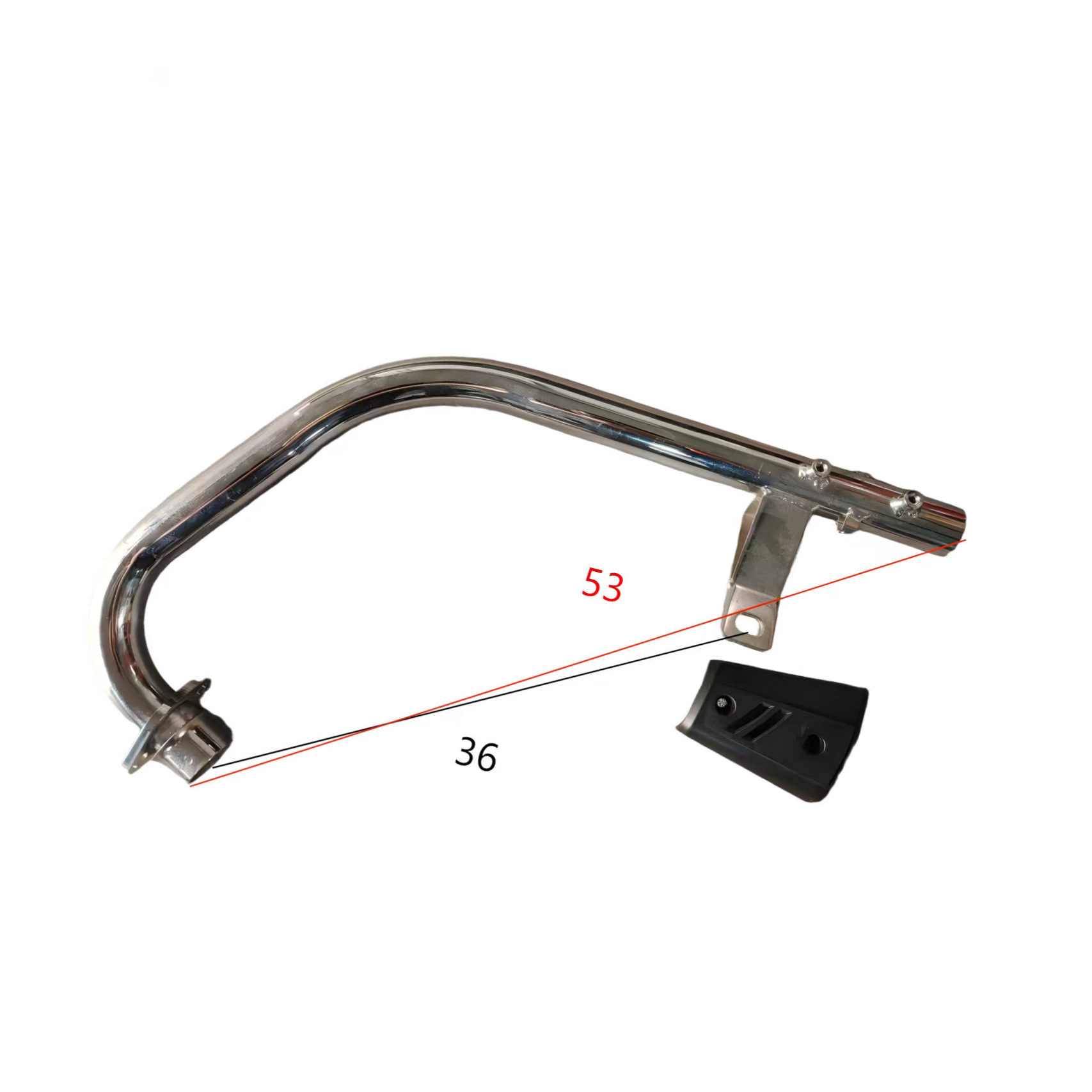Motorcycle exhaust pipe elbow CG125 modified front section