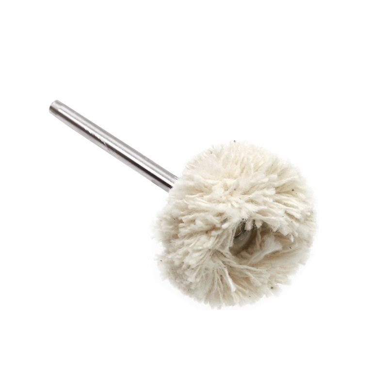 3.0柄毛线轮 琥珀抛光带柄羊毛轮 抛光轮 抛光磨头 带柄羊毛轮