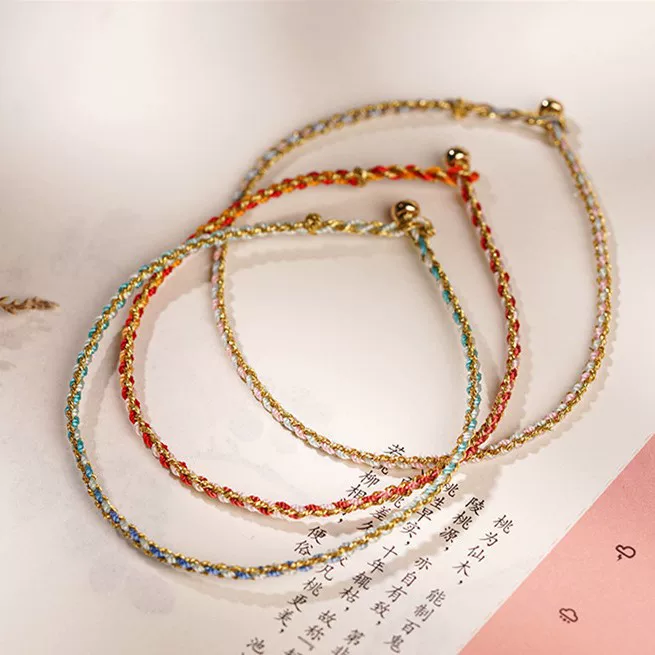 Woven red rope bracelet handmade, Chinese style