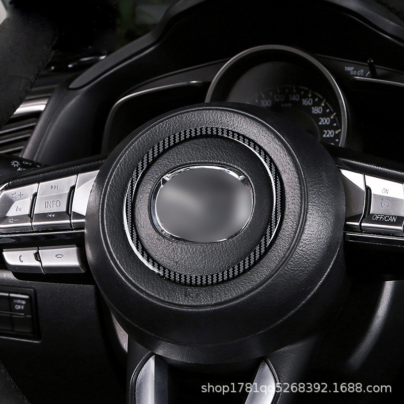 适用于日本右驾马自达3 2 昂克赛拉CX-4-5-8阿特兹方向盘圈装饰