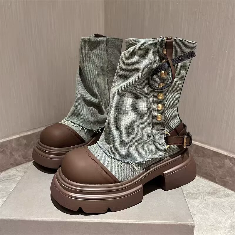 Дизайн брюки сапоги женский 2024 осень и зима