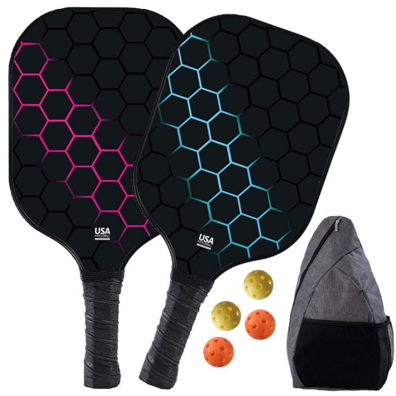 Cross-border exclusive supply: Fiberglass pickleball racket for beginners, training, entertainment, and competition; outdoor sports racket