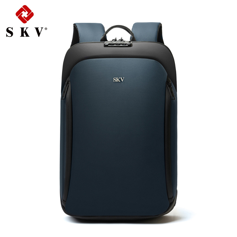 男士双肩包商务牛津布拉链硬壳多功能背包大容量电脑包防泼水背包