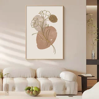 北欧莫兰迪色客厅装饰画现代简约奶油风挂画餐厅卧室抽象人物壁画
