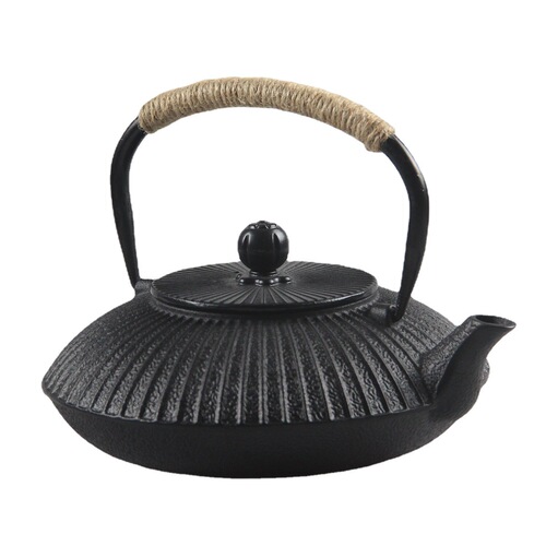 European and American foreign trade export umbrella-shaped teapot, cast iron teapot with filter, iron kettle for boiling water and making tea, household Japanese-style iron kettle