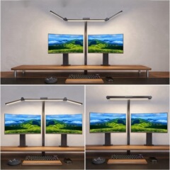 2024アマゾンの新型LED折り畳みタッチ4段階調光LED電気スタンド学生寮折り畳み読書クリップ
