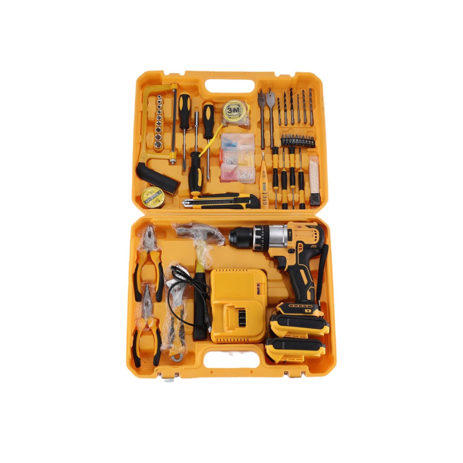 Transfronterizo multifuncional 13mm taladro de mano taladro de impacto de alta potencia taladro de litio inalámbrico doble uso comercio exterior taladro de pistola taladro conjunto