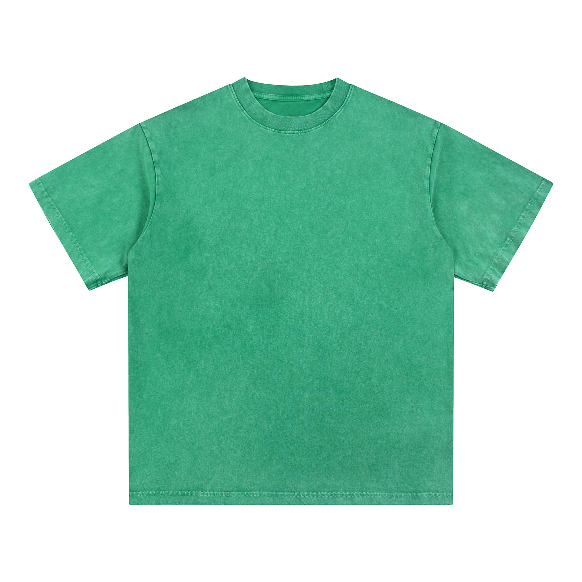 Transfronterizo europeo y americano pesado copo de nieve frito algodón retro lavado y viejo OVERSIZE camiseta de manga corta personalizada de marca de moda de bricolaje
