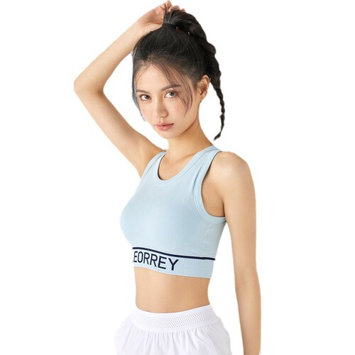 New sports integrated cup with chest pad running fitness bra breathable mesh yoga sports backless top