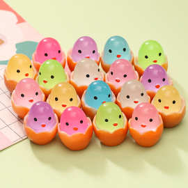 3D立体夜光破壳小鸡 仿真卡通动物盲袋饰品diy儿童玩具小礼品摆件