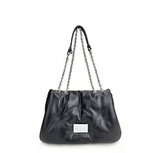 大容量翻盖枕头包MM家链条单肩斜挎休闲真皮包云朵包包女