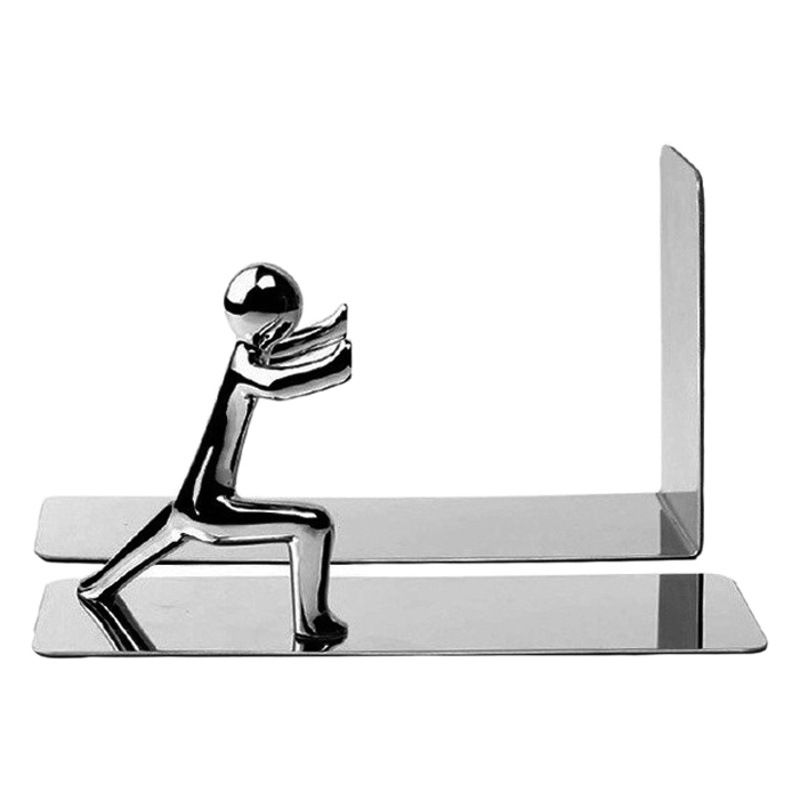 Creativo Kung Fu estantería bafle metal libro soporte clip libro soporte libro almacenamiento estantería escritorio sujetalibros arte adornos