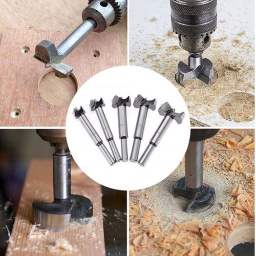 Wood cutting tool flat wing drilling expansion hinge 5pc woodworking hole opener punch drill bit wholesale