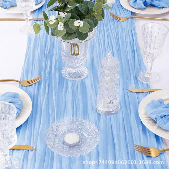 Cross-border Hot Table Runner Cheese Table Runner Fold Cloth Bohemian Bali Yarn Table Cloth Wedding Party Decoration