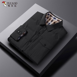 TUCANO/Woodpecker Men's Winter New Casual White Duck Down Jacket Dad's Middle-aged Down Jacket for Men
