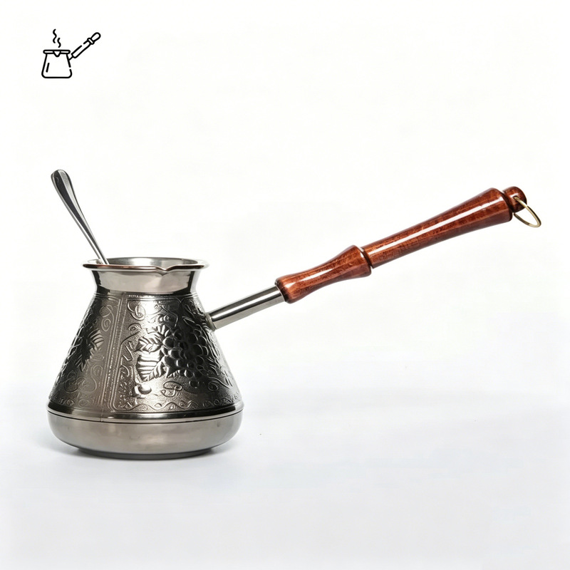 Turkish Coffee Pot, Hand-Brewed Coffee Pot, Milk Stainless Steel Heating Pot, Ozon Cross-Border Wb Factory Direct Sales Hot Product
