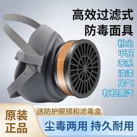3300防尘防毒面具防甲醛化工防护有机蒸汽异味打磨工业粉尘半面罩