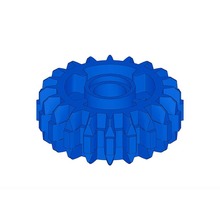 国产积木 兼容乐高科技配件35185 双斜面20齿传动齿轮MOC拼装拼插