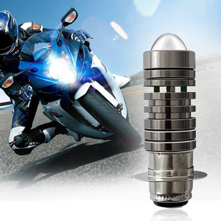 Cross-Border Hot Selling Led Motorcycle Headlight Fisheye Light Small Steel Cannon P15D H6 Yellow and White Two-Color Electric Car Headlight