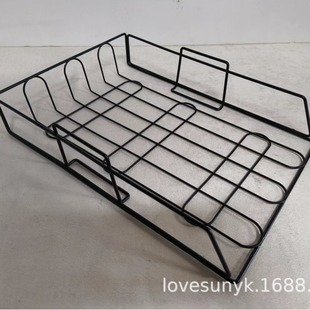 Office supplies metal iron file bar file holder file tray iron net desktop storage simple creative Wholesale
