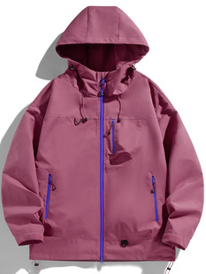 Hooded Jacket Men's Spring Thin 2025 New Live Broadcast Popular Loose Outdoor Work Jacket