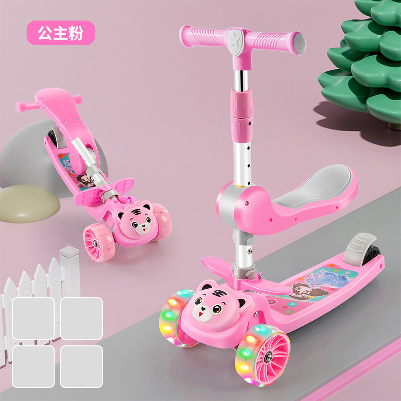 Scooter para niños 1 - 3 - 6 - 8 años de edad puede montar patinaje 3 - en - 1 para niños y niñas scooter patinaje transfronterizo image 13