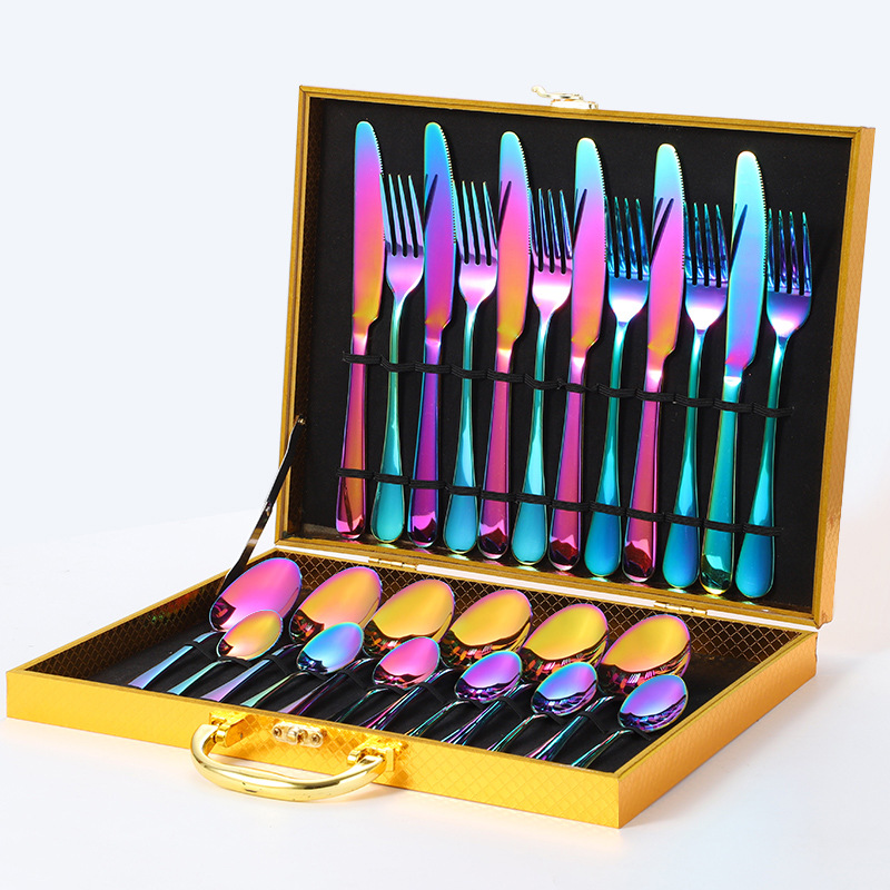 1010 심포니 나이프, 포크, 스푼 24개(골드박스)